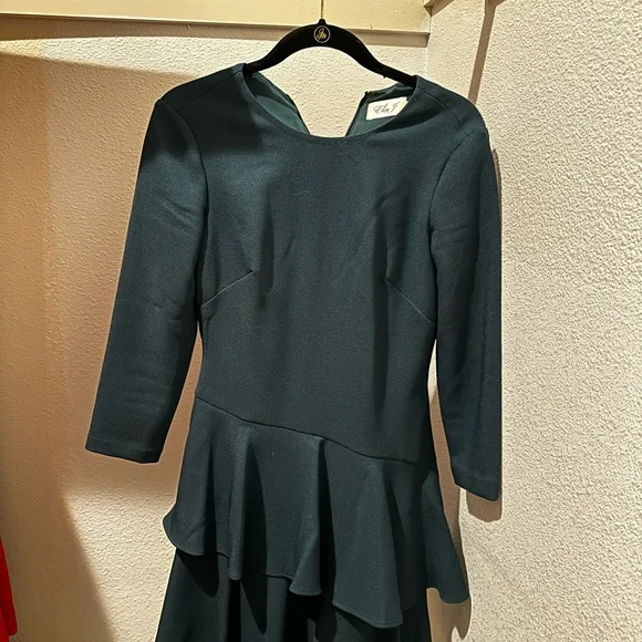 dark green peplum dress Asos Design Tall Bandeau Peplum Hem Maxi Dress In Dark Green